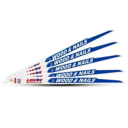 LENOX 20585156R Lot De 5 Lames De Scie Pour Récitateur, 30,5 Cm