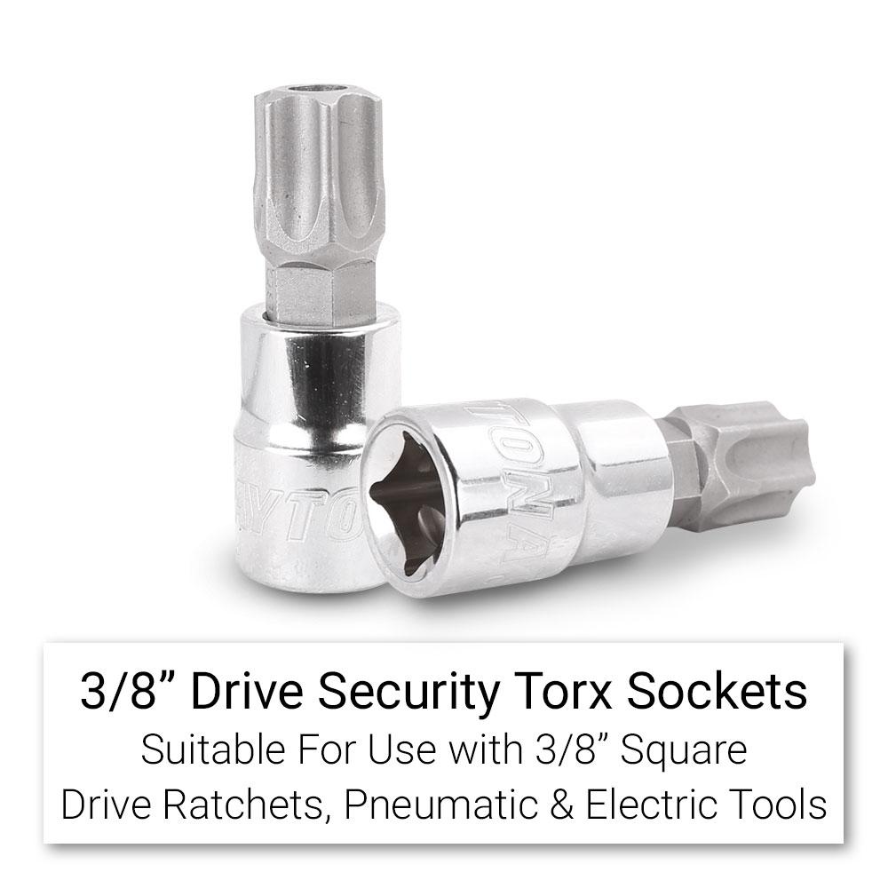 Daytona DST12S 13pce 1/4" & 3/8" Drive Security T10-T60 Torx Socket Set – image 4