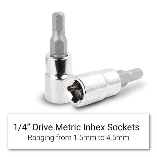 Daytona DIN12M 13pce 1/4" & 3/8" Drive Metric 1.5-12mm Inhex Socket Set – image 3