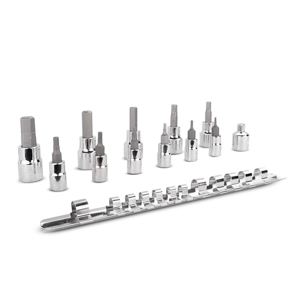 Daytona DIN12I 13pce 1/4" & 3/8" Drive Imperial 1/16" - 3/8" Inhex Socket Set – image 1