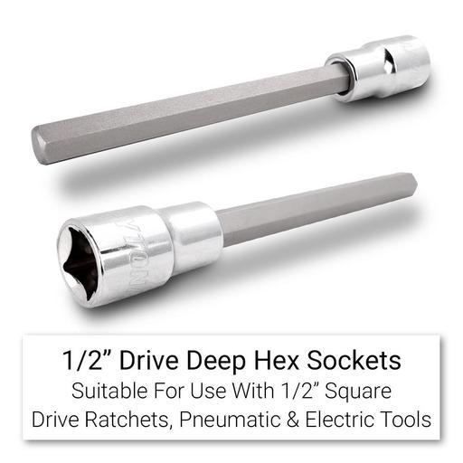 Daytona D12DXI 13pce 1/2" Drive Deep Hex 1/16" - 3/8" Imperial Socket Set – image 3