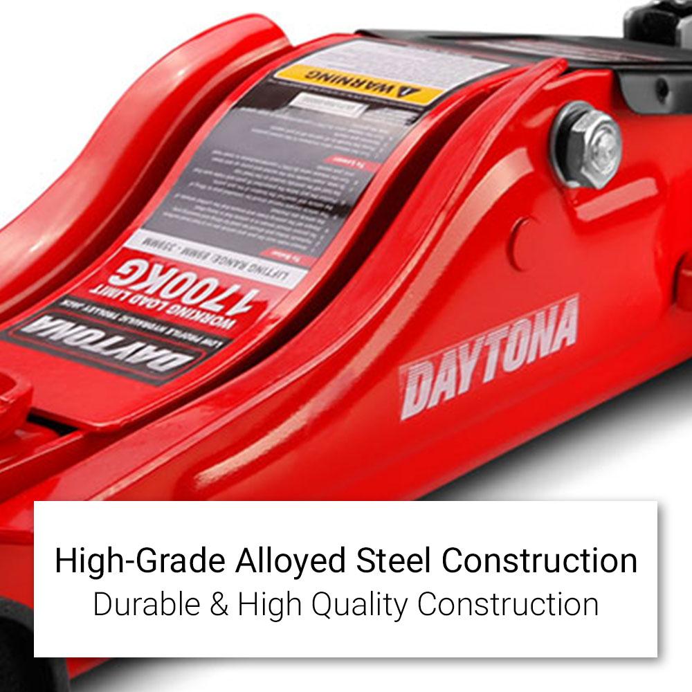 Daytona DLP1700 + T42001CA 1700kg Low Profile Hydraulic Trolley Jack & 1.5 Tonne Heavy Duty Jack Stands – image 10