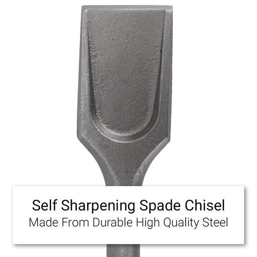 Techsmart T250SC 250mm x 40mm SDS-PLUS Self Sharpening Spade Chisel – image 4