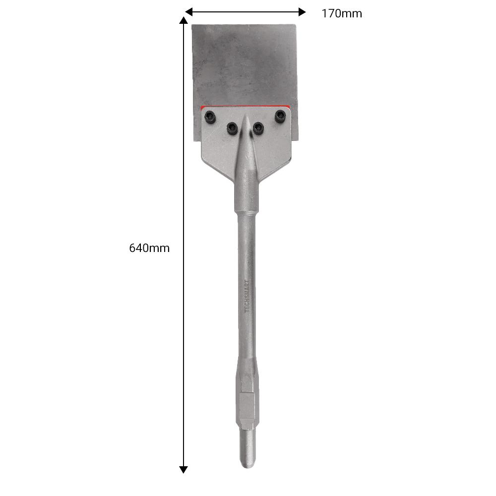 Techsmart T640FS 640mm x 170mm 30mm Hex Shank Floor Scraper Kit