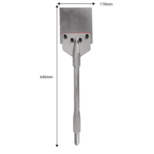 Techsmart T640FS 640mm x 170mm 30mm Hex Shank Floor Scraper Kit – image 2