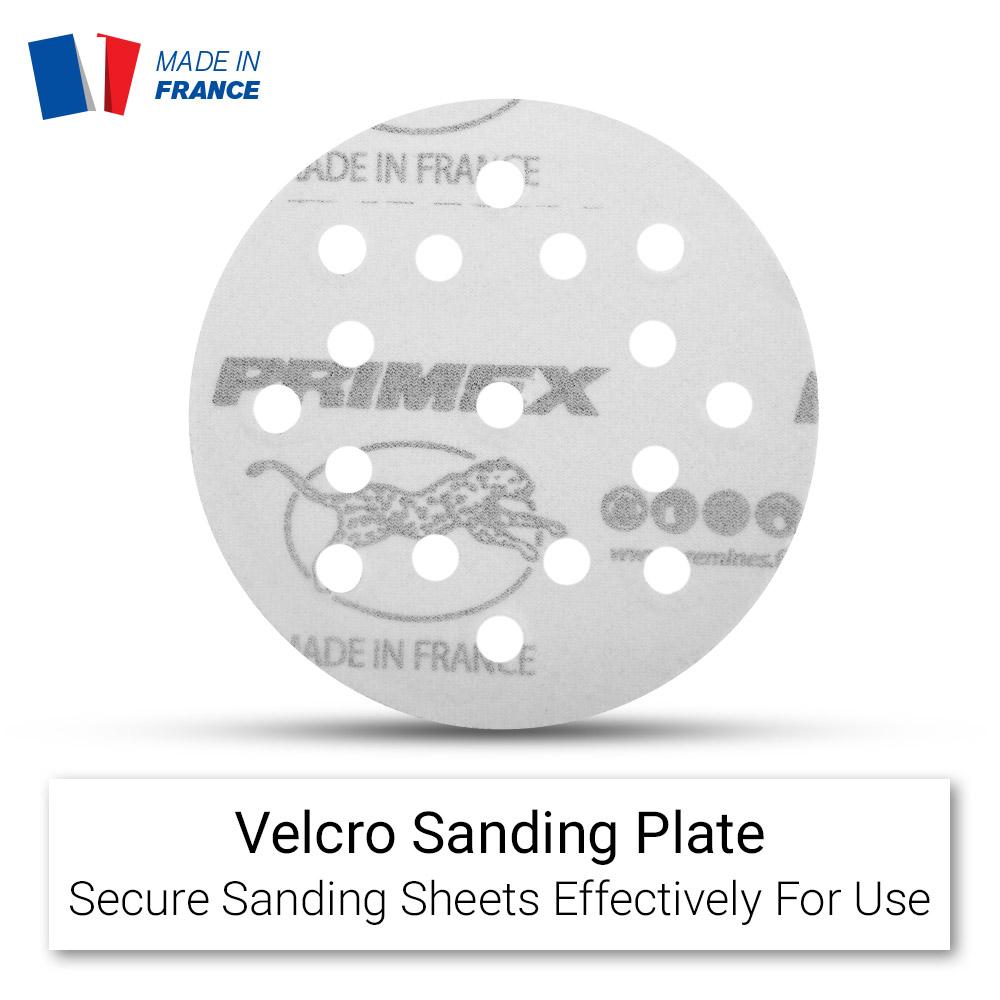 Primex 4107 100-Pack 125mm (5") 17 Hole Premium Aluminium Oxide 220 Grit Sanding Discs - MADE IN FRANCE – image 3