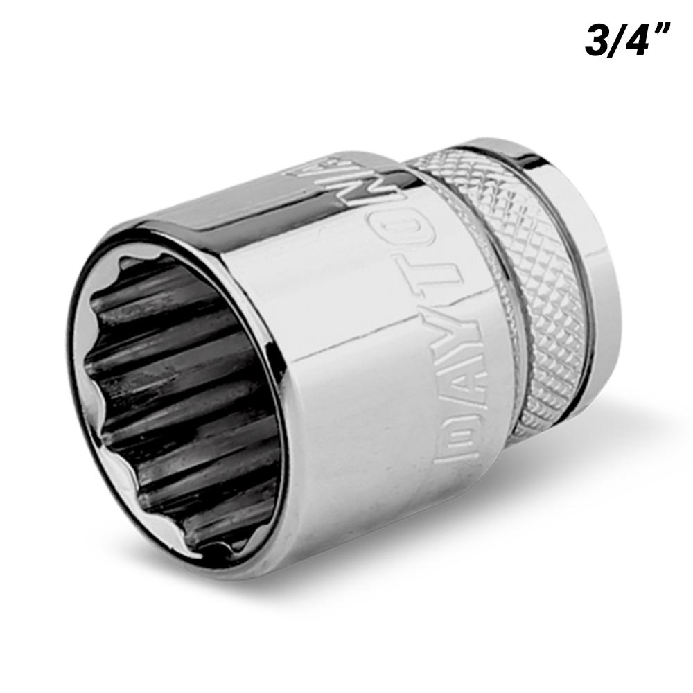 Titan 3/8" Drive 6-Point Socket - 3/8" Size, Chrome Vanadium Steel Construction