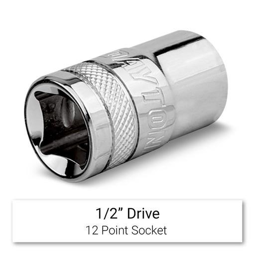 Daytona DI1258SS 1/2" Drive 12 Point 5/8" AF Imperial Socket – image 3