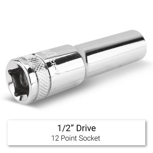 Daytona D128DS 1/2" Drive 12 Point 8mm Metric Deep Socket – image 3