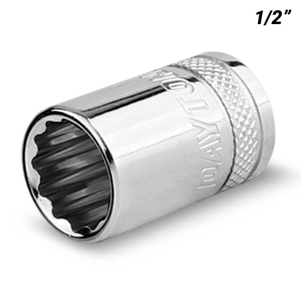 Daytona D14112SS 1/4" Drive 12 Point 1/2" AF Imperial Socket – image 1