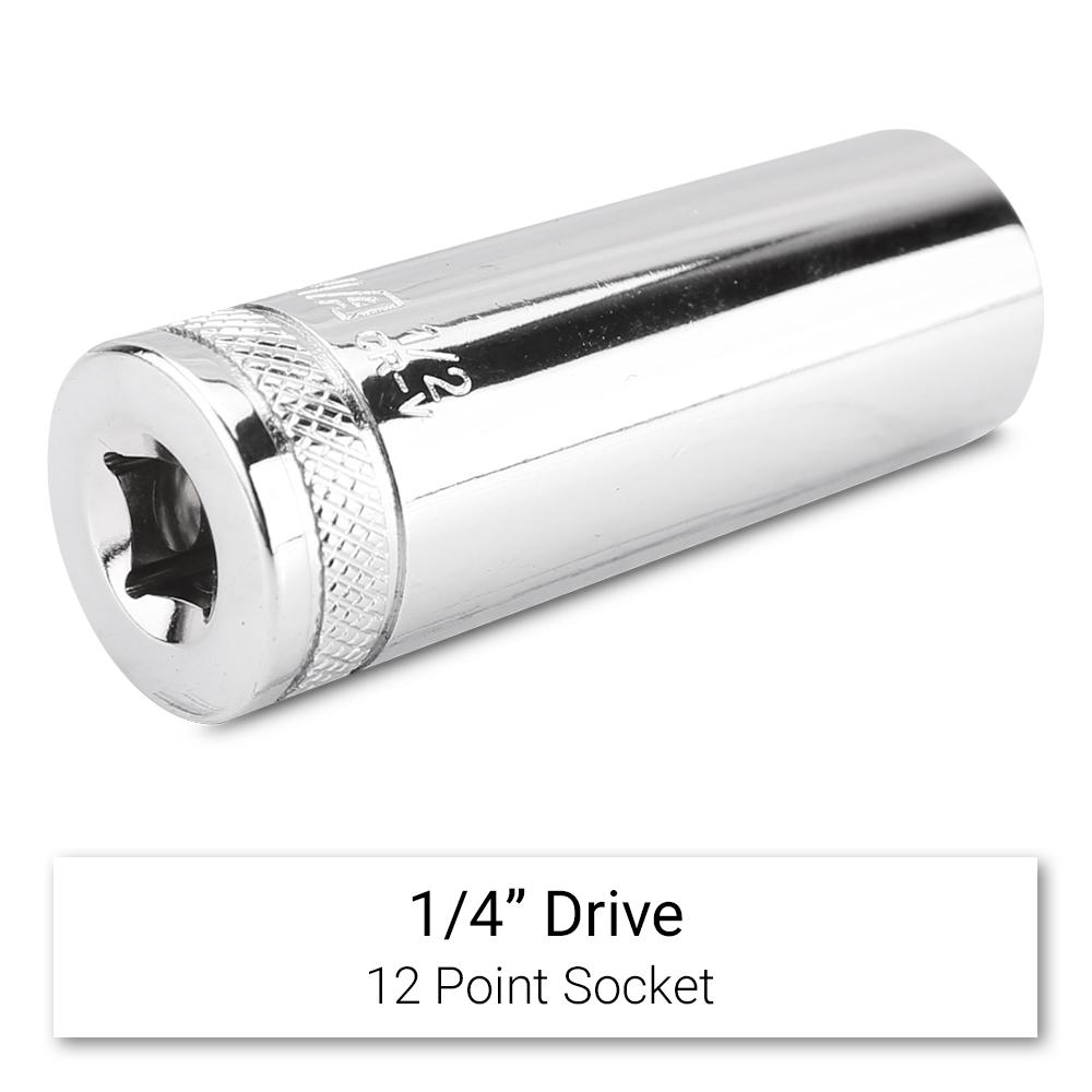 Daytona D1412IDS 1/4" Drive 12 Point 1/2" AF Imperial Deep Socket – image 3