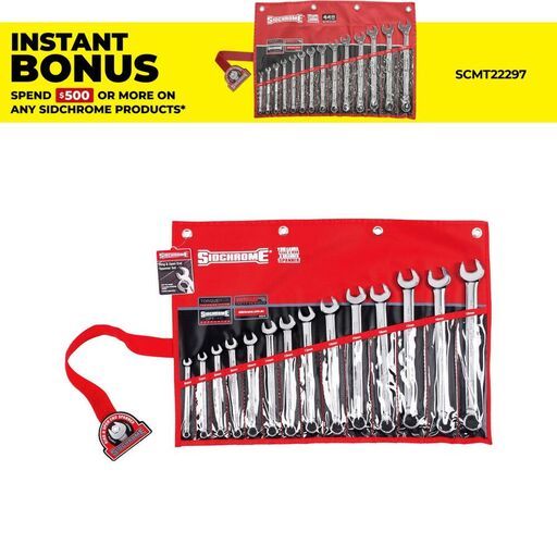 Sidchrome SCMT22210 14pce Metric Ring & Open End Spanner Set