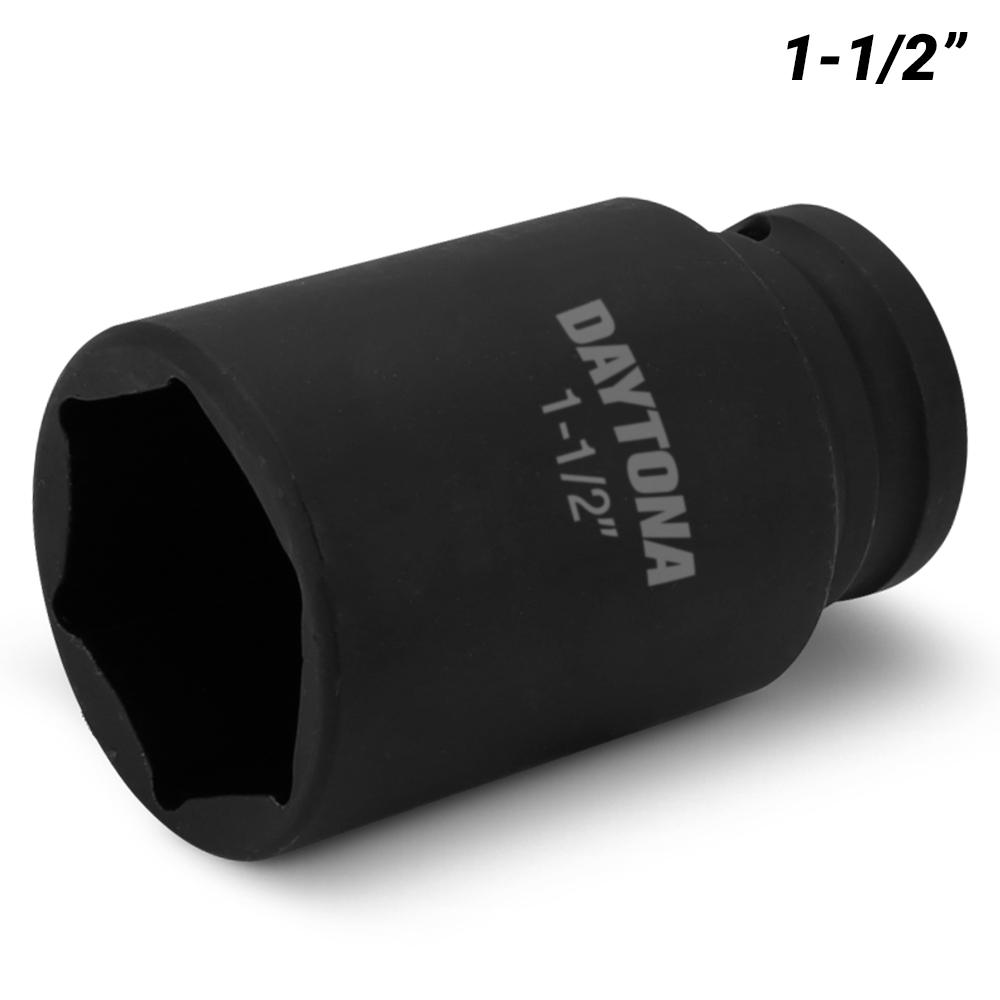 Daytona DDI122 1/2" Drive 6 Point 1-1/2" AF Imperial Deep Impact Socket – image 1
