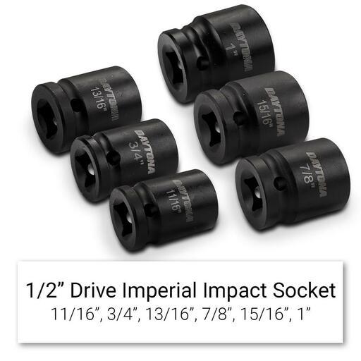 Daytona DIS12S 12pce 1/2" Drive Impact 5/16"-1" Imperial Socket Set – image 3