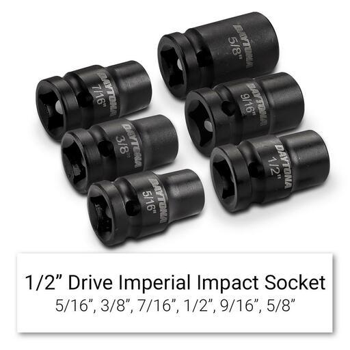Daytona DIS12S 12pce 1/2" Drive Impact 5/16"-1" Imperial Socket Set – image 2