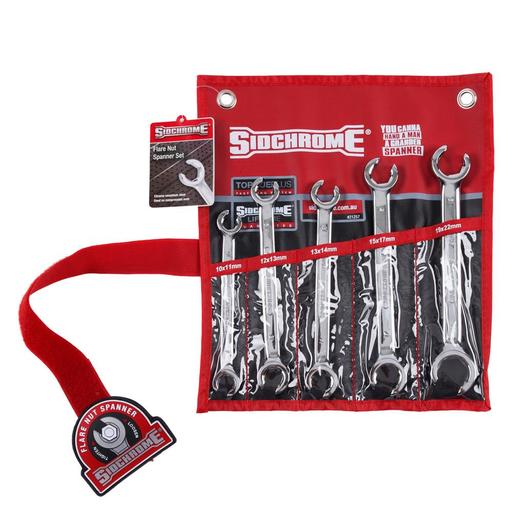 Sidchrome SCMT21257 5pce Metric Flare Nut Spanner Set – image 2