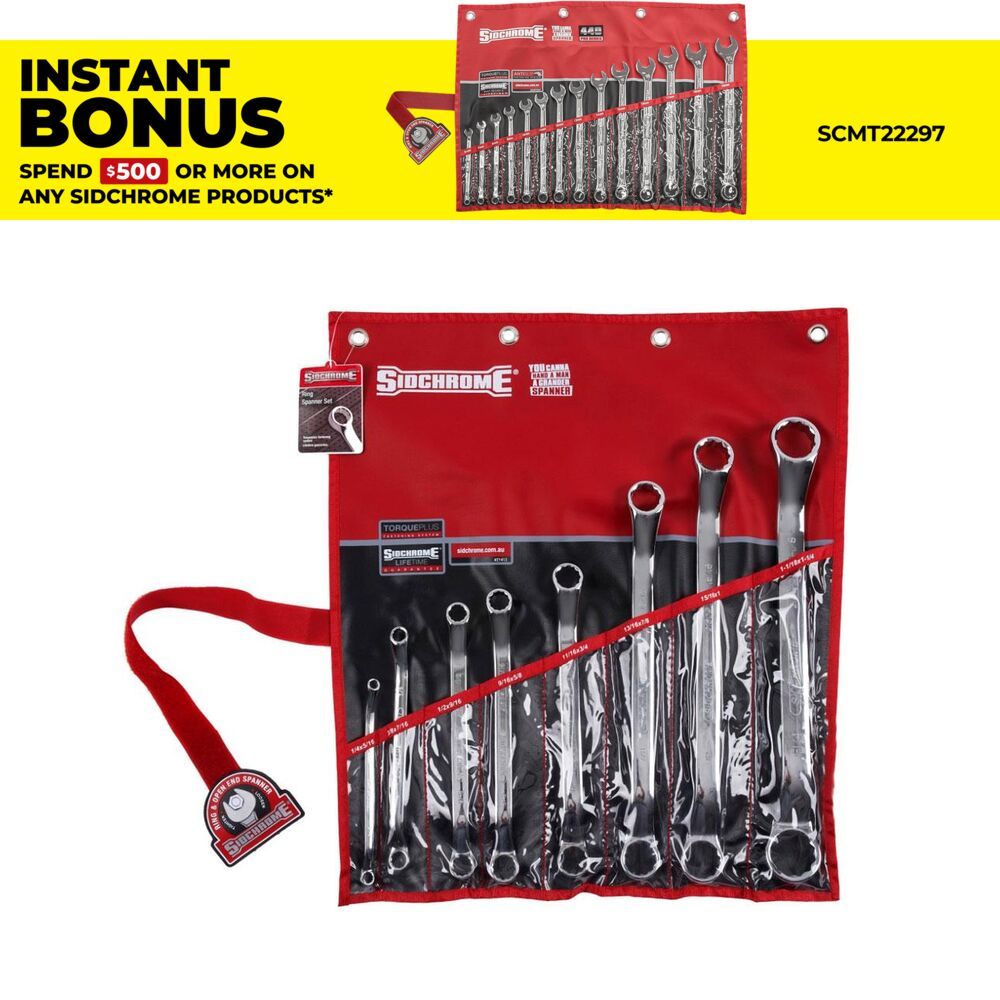Sidchrome SCMT21413 8pce Imperial Ring Spanner set – image 1