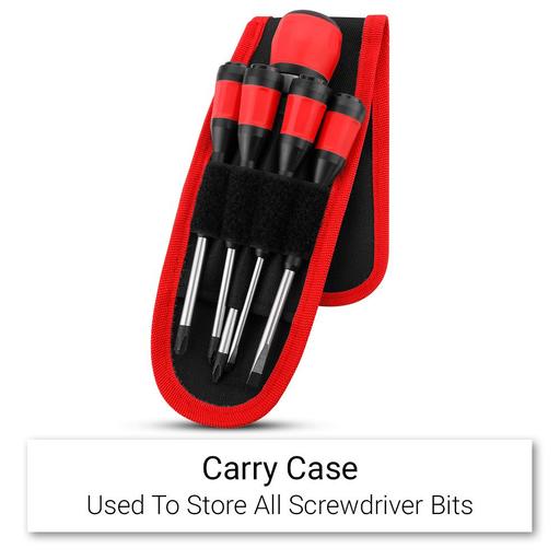 Daytona D5I1RS 5-in-1 Interchangeable Multi Bit Ratcheting Ball Grip Screwdriver Set – image 2