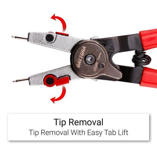 Daytona DIESRP 178mm Quick Switch Internal/External Snap Ring Circlip Pliers – image 3