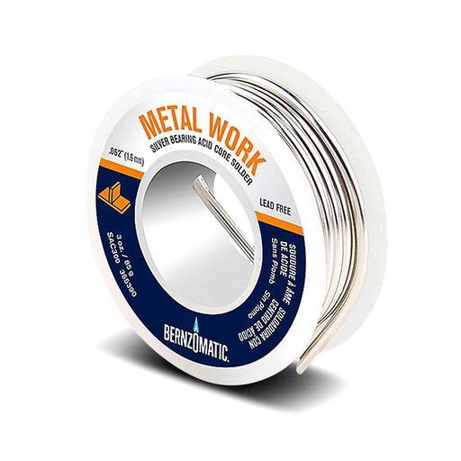 Bernzomatic BSAC300 85g 1.6mm Metal Work Silver Bearing Acid Core Solder