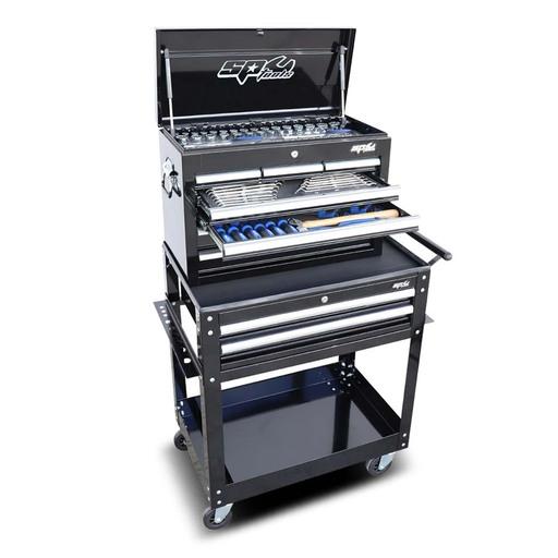 SP Tools SP50111 135pce Metric/SAE Tool Kit In 9 Drawer Custom Series Tool Trolley & Tool Box