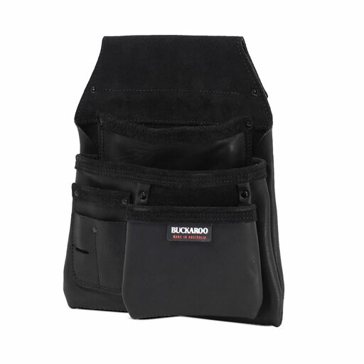 Buckaroo NBF3B Black Leather 3 Pocket Low Drop Bag