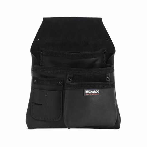 Buckaroo NBF3B Black Leather 3 Pocket Low Drop Bag