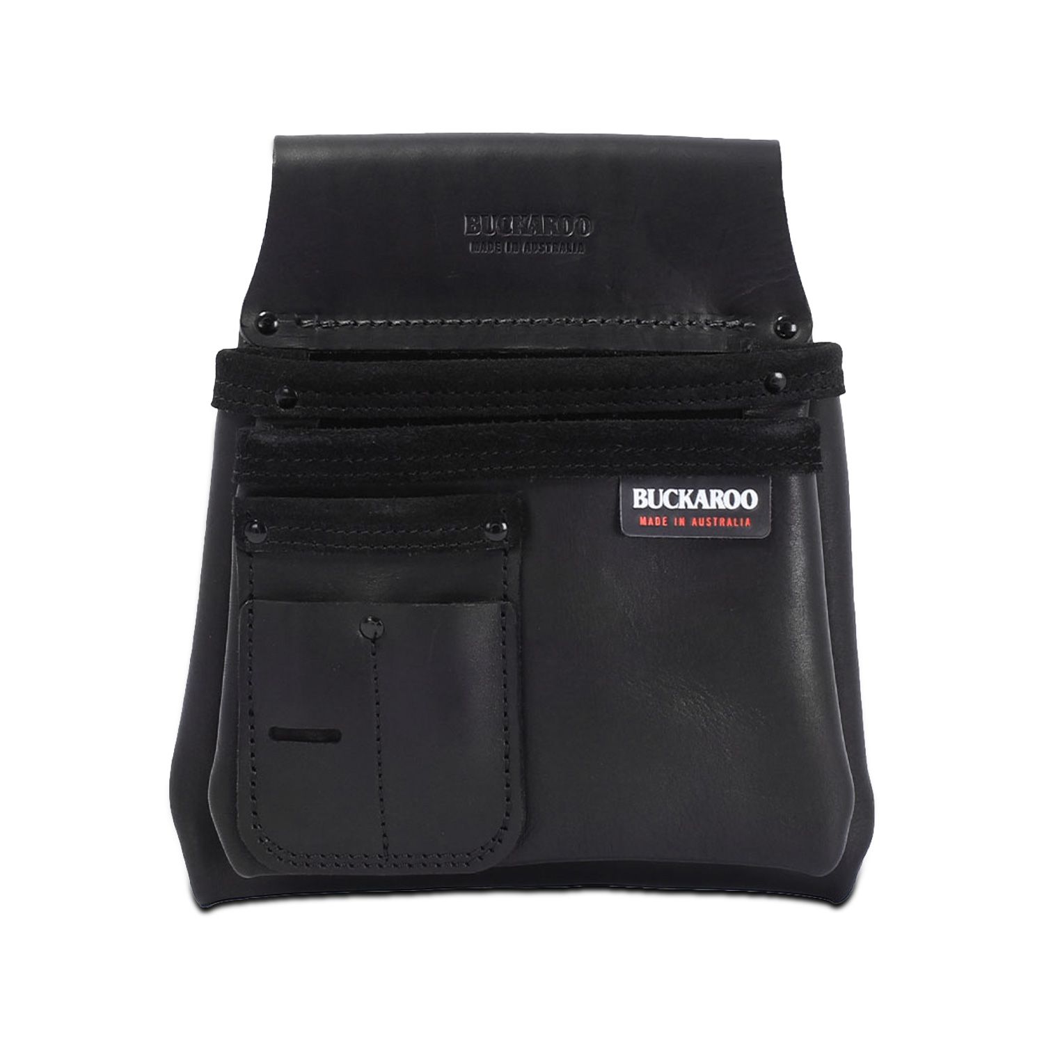 Buckaroo NBS2B Black Leather 2 Pocket Nail Bag – image 2