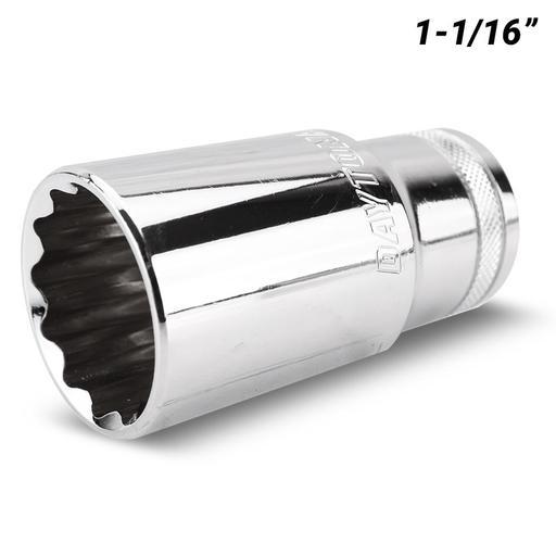 Daytona DI12316DS 1/2" Drive 12 Point 1-3/16" AF Imperial Deep Socket