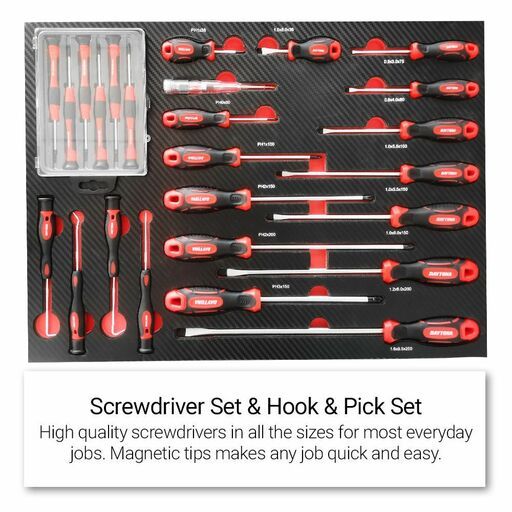 Daytona D426PSKIT 426pce Metric/SAE Tool Kit In 9 Drawer Tool Box and 7 Drawer Bottom Roller Cabinet – image 6