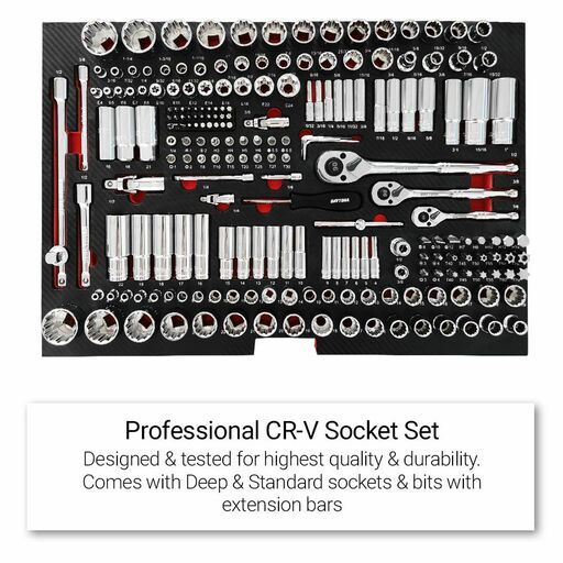 Daytona D426PSKIT 426pce Metric/SAE Tool Kit In 9 Drawer Tool Box and 7 Drawer Bottom Roller Cabinet – image 5