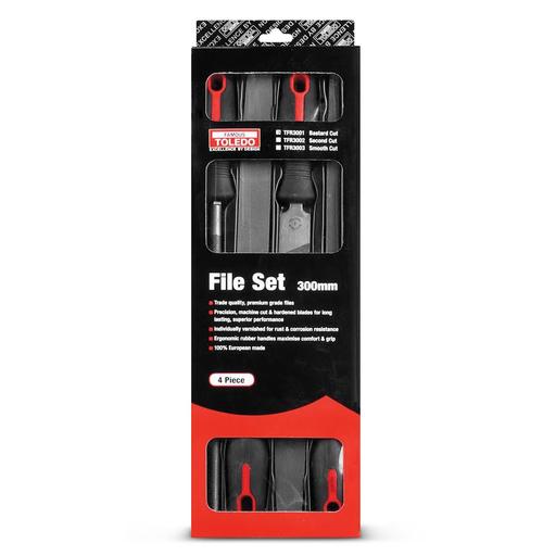 Toledo TFR3001 4pce 300mm Engineers' Bastard Cut File Set – image 2