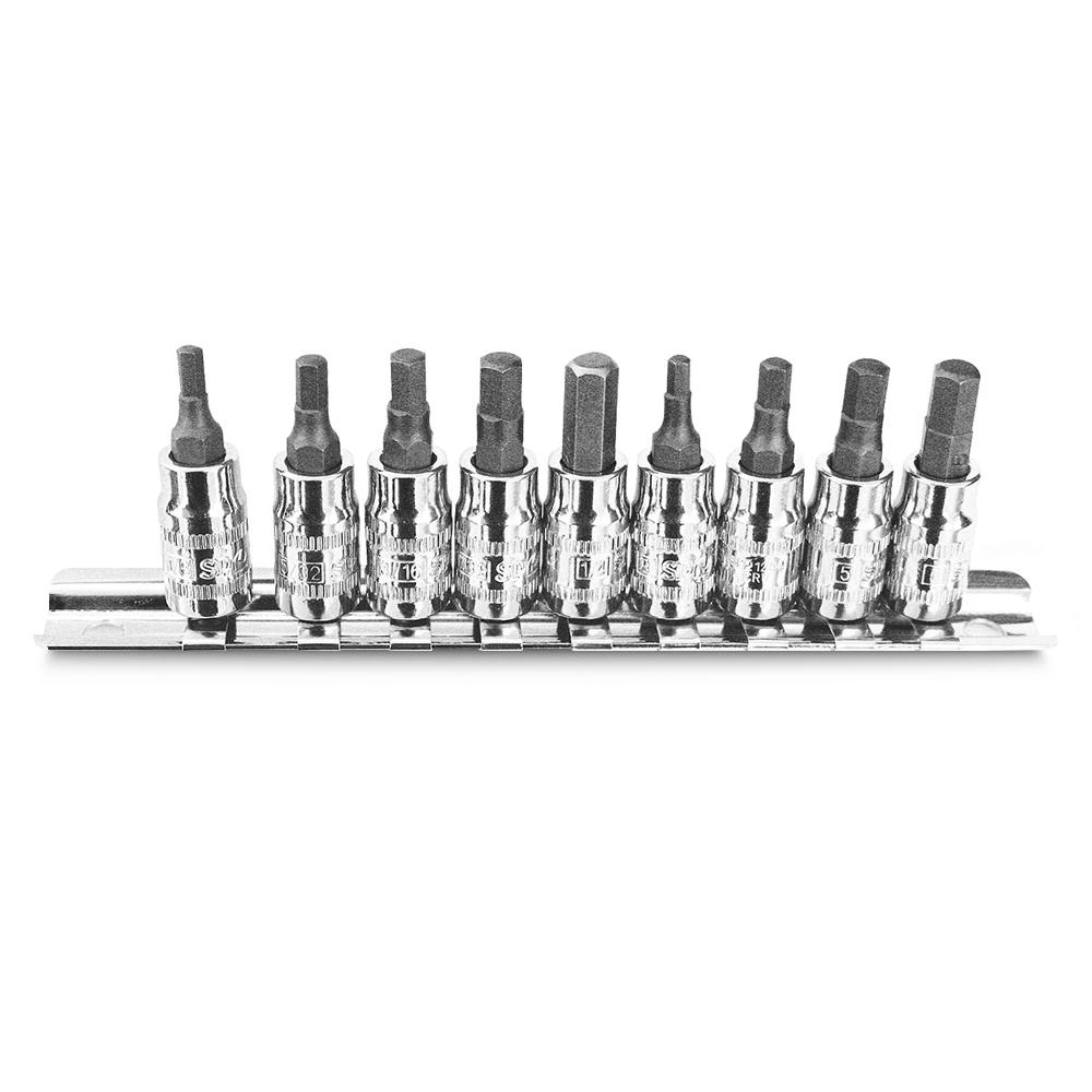 SP Tools SP20545 9pce 1/4" & 3/8" Metric Inhex Socket Set – image 1