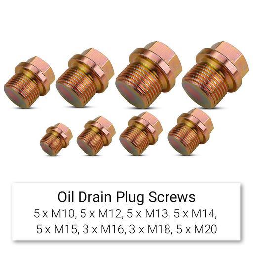 Daytona DDOIL 534pce Oil Drain Plug Screws & O-Ring Set – image 2