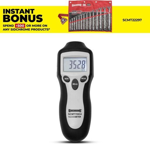Sidchrome SCMT70934 Digital Photo Tachometer