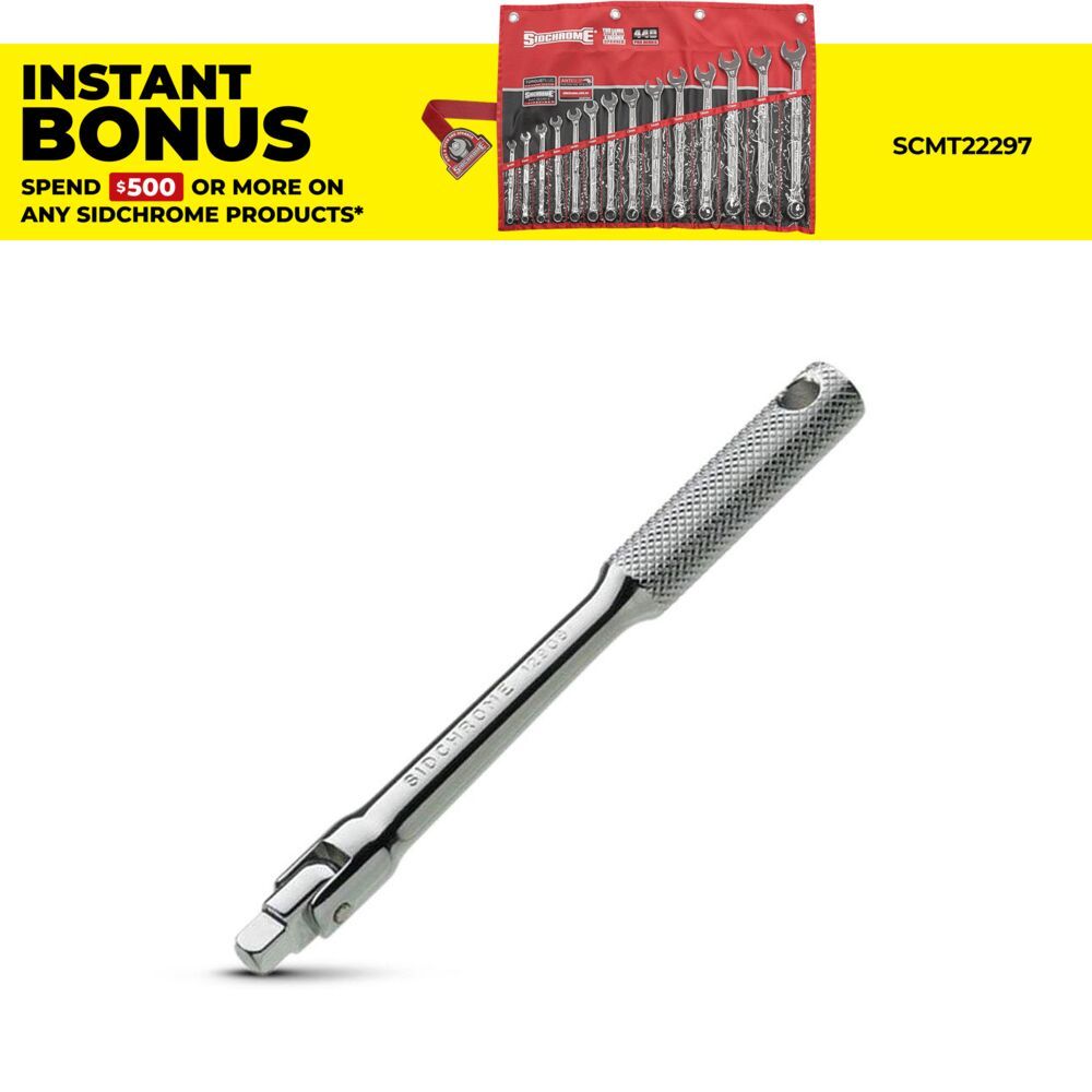 Sidchrome SCMT12908 1/4" Drive 145mm Adjustable Offset Handle Breaker Bar – image 1