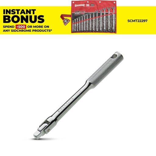Sidchrome SCMT12908 1/4" Drive 145mm Adjustable Offset Handle Breaker Bar