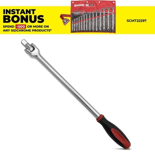 Sidchrome SCMT14932 1/2" Drive 375mm Adjustable Offset Handle Breaker Bar
