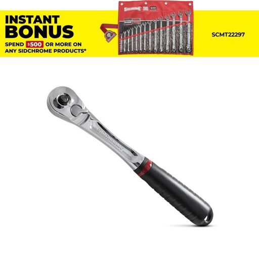 Sidchrome SCMT14970 1/2" Drive 262mm Compact Head Ratchet