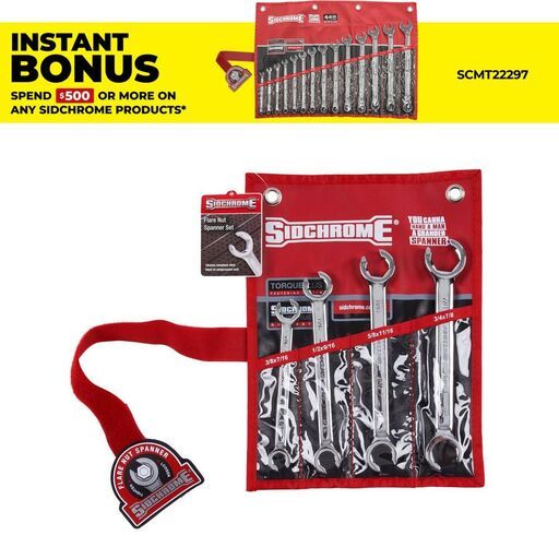 Sidchrome SCMT21459 4pce Imperial Flare Nut Spanner Set