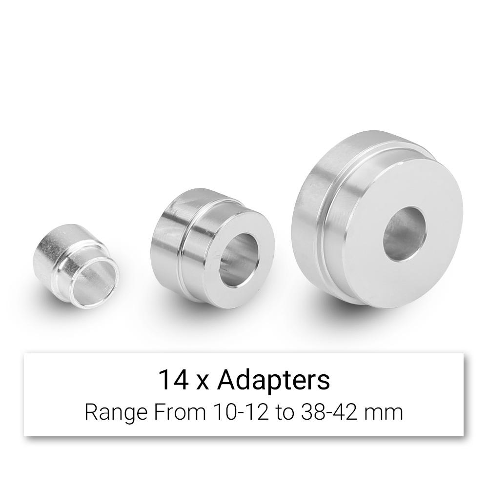17-Piece Metric Bushing & Bearing Driver Set – Aluminum Sizes 10-42mm With Storage Case