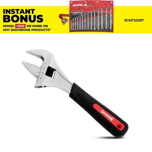 Sidchrome SCMT25105 200mm Adjustable Big Mouth Wrench