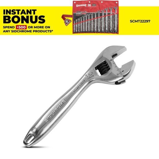 Sidchrome SCMT25171 150mm Chrome Quick Adjustable Wrench