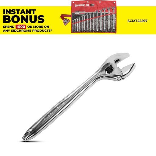 Sidchrome SCMT25175 375mm Chrome Quick Adjustable Wrench