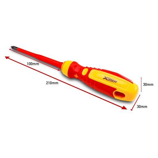 Xtorque XPZ2S 100mm 100V VDE Slimline PZ2 Pozidriv Screwdriver – image 2