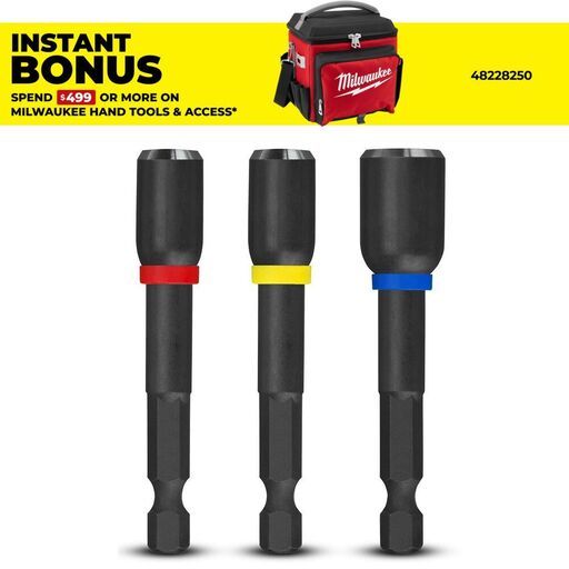 Milwaukee 49664564 3-Pack 65mm Magnetic Nut Driver Set