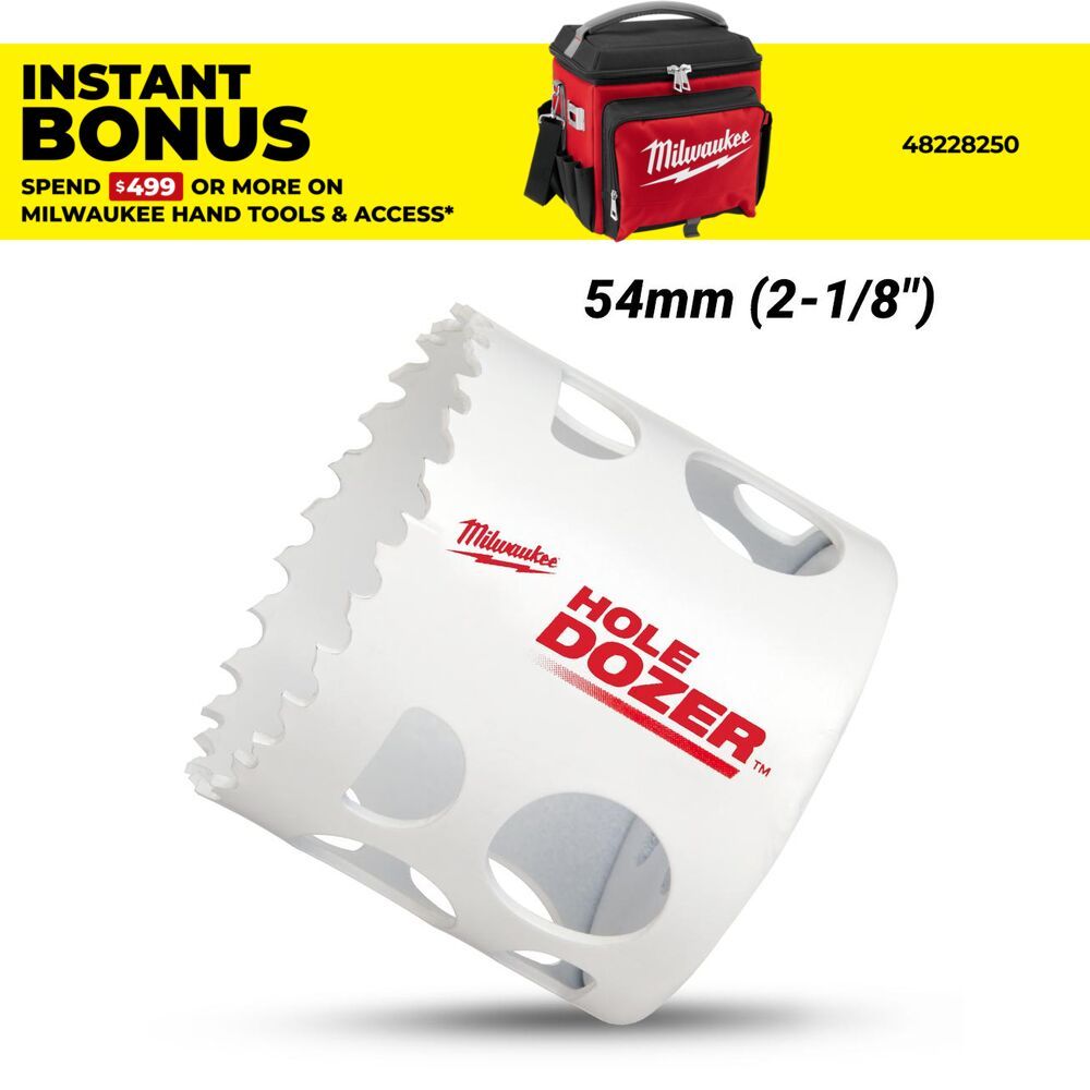 Milwaukee 49560722 54mm (2-1/8") HOLE DOZER Carbide Teeth Bi-Metal Hole Saw – image 1