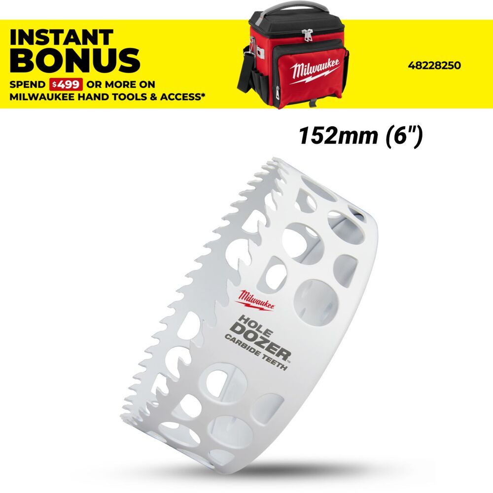 Milwaukee 49560749 152mm (6") HOLE DOZER Carbide Teeth Bi-Metal Hole Saw – image 1