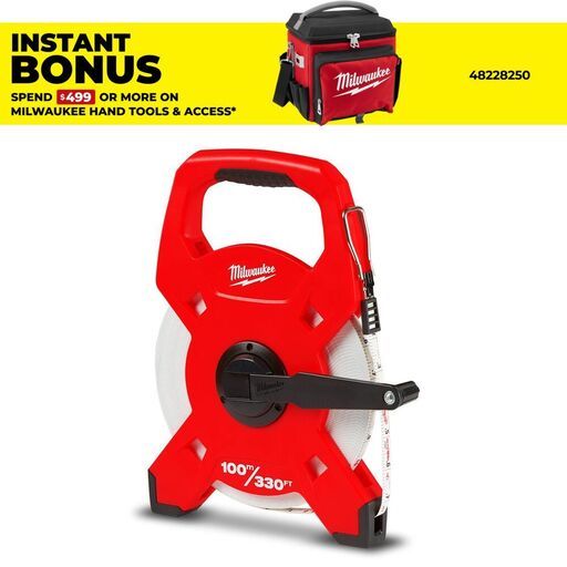 Milwaukee 48225310 1000mm Fibreglass Open Reel Long Tape