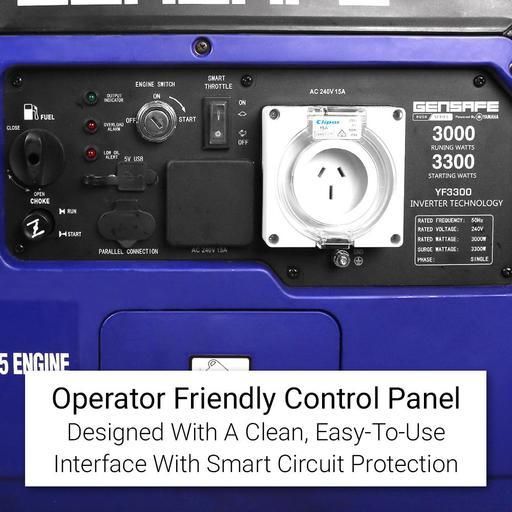Gensafe GYF3300 3kW YAMAHA-MZ175 Electric Start Inverter Generator – image 8